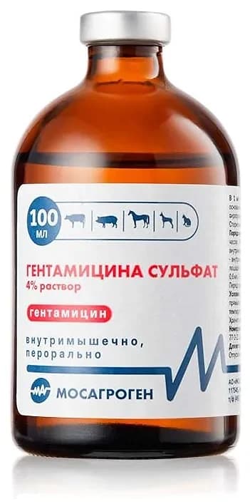 ГЕНТАМИЦИНА СУЛЬФАТ 4% РАСТВОР, 100 мл — фотография